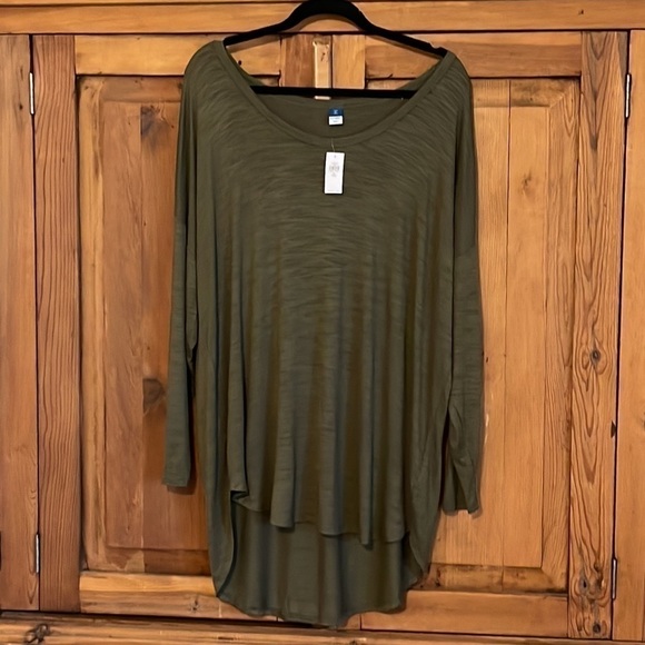 NWT Old Navy Green Long Sleeve Blouse Sz. XL- Tall - Picture 5 of 15
